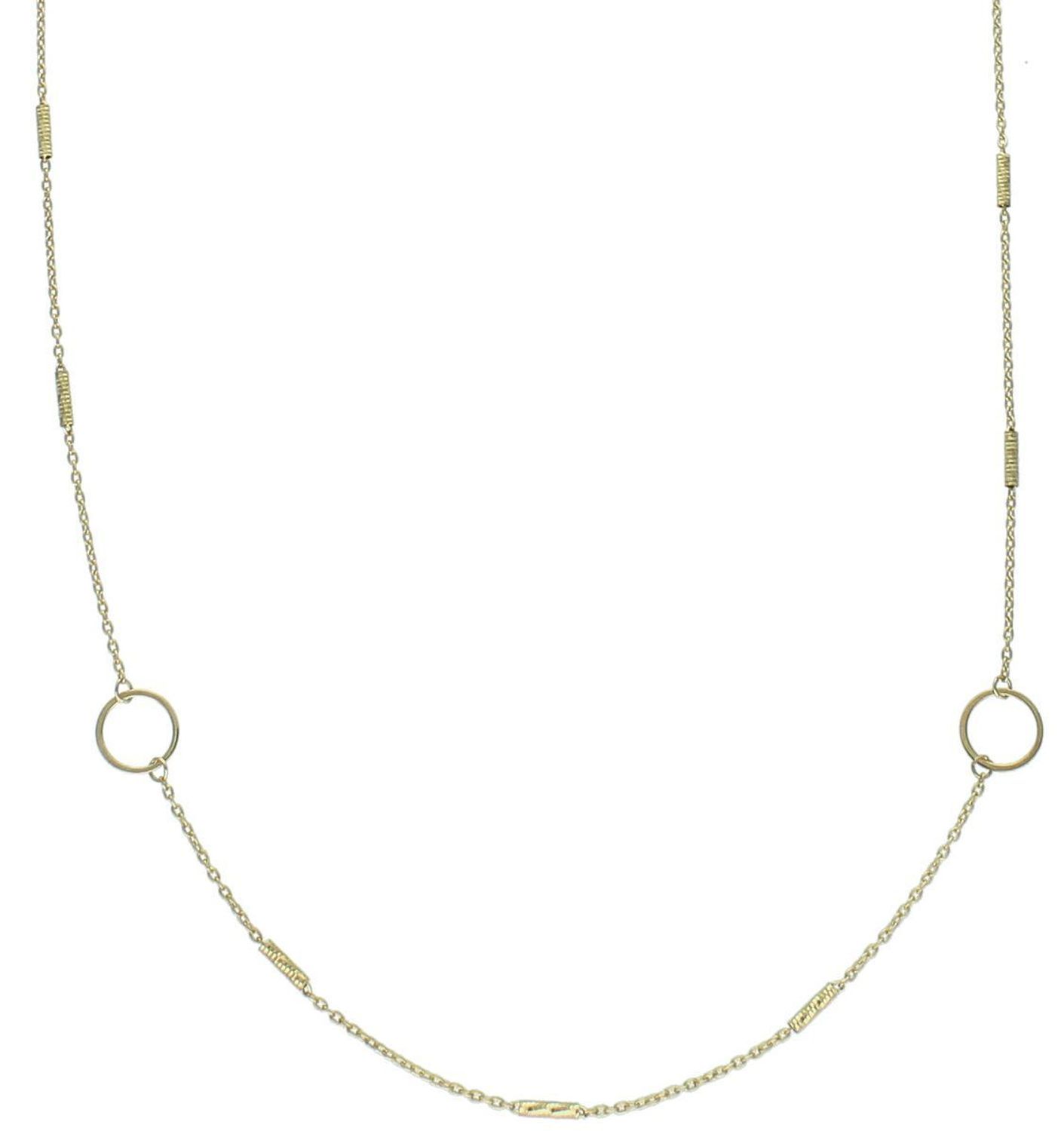 Złoty długi naszyjnik celebrytka puste kółka 333- NSZ-000000-010-333.  Naszyjnik celebrytka puste kółeczka wykonany z 8-karatowego złota. 1.jpg