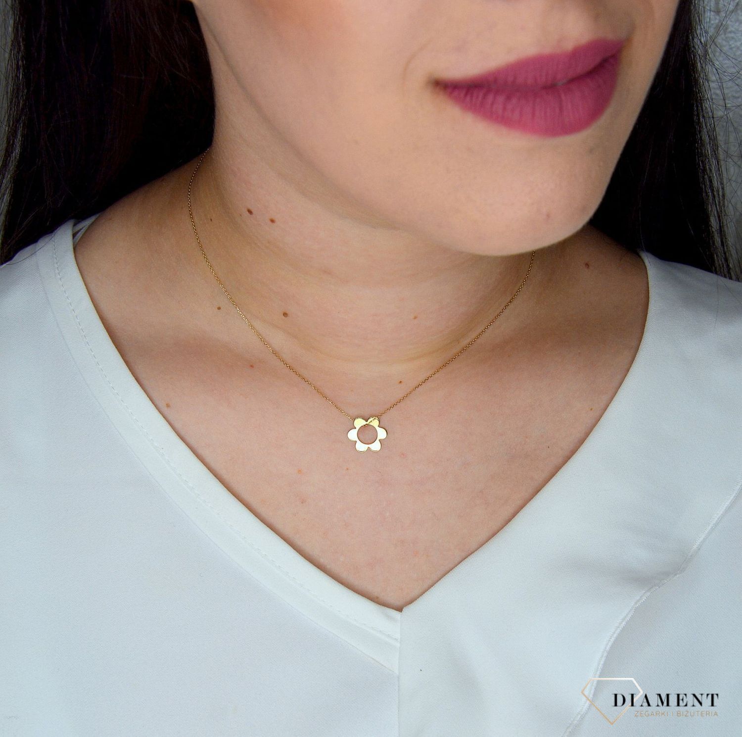 Złoty naszyjnik celebrytka 333 kwiatek  NSZ-000000-011-333.jpg