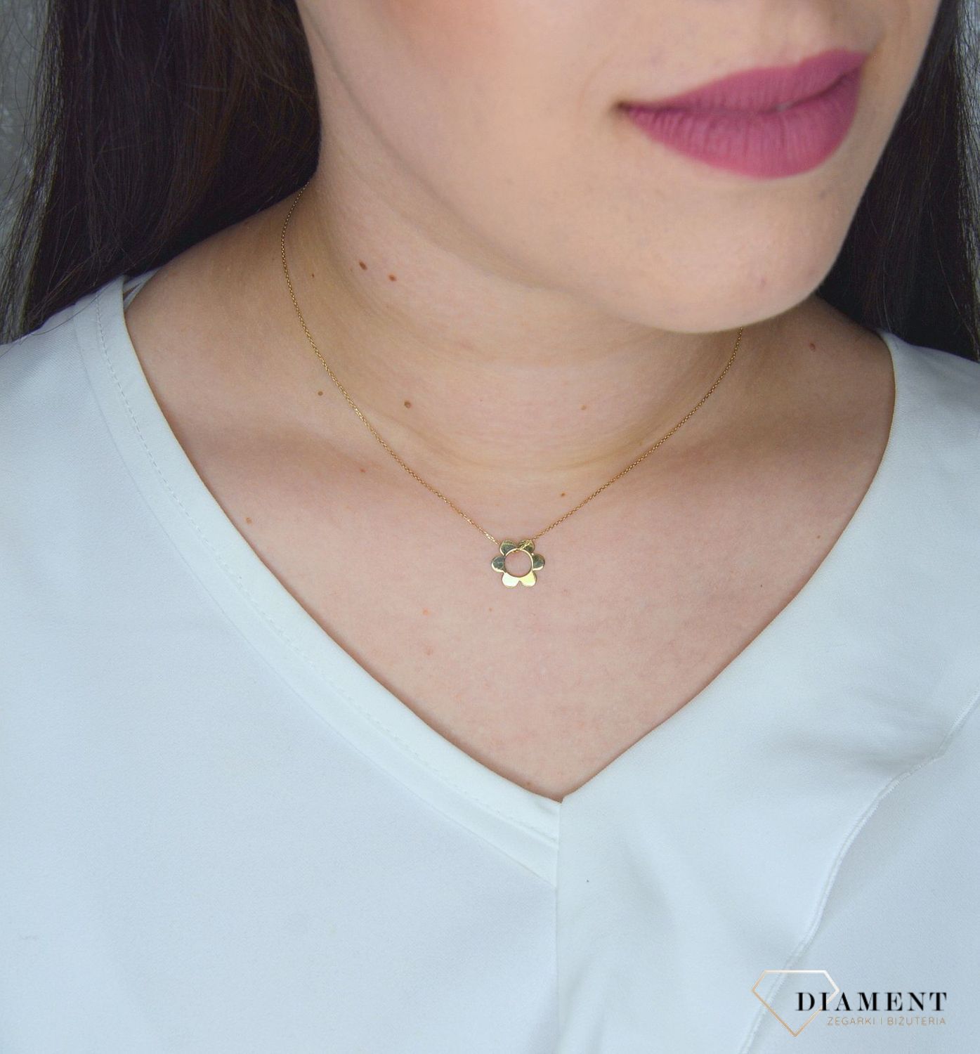 Złoty naszyjnik celebrytka 333 kwiatek  NSZ-000000-011-333.jpg