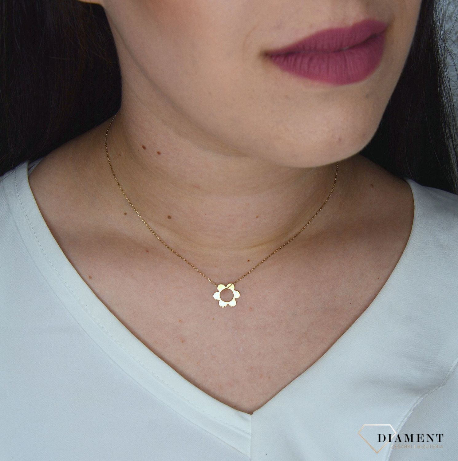 Złoty naszyjnik celebrytka 333 kwiatek  NSZ-000000-011-333.jpg