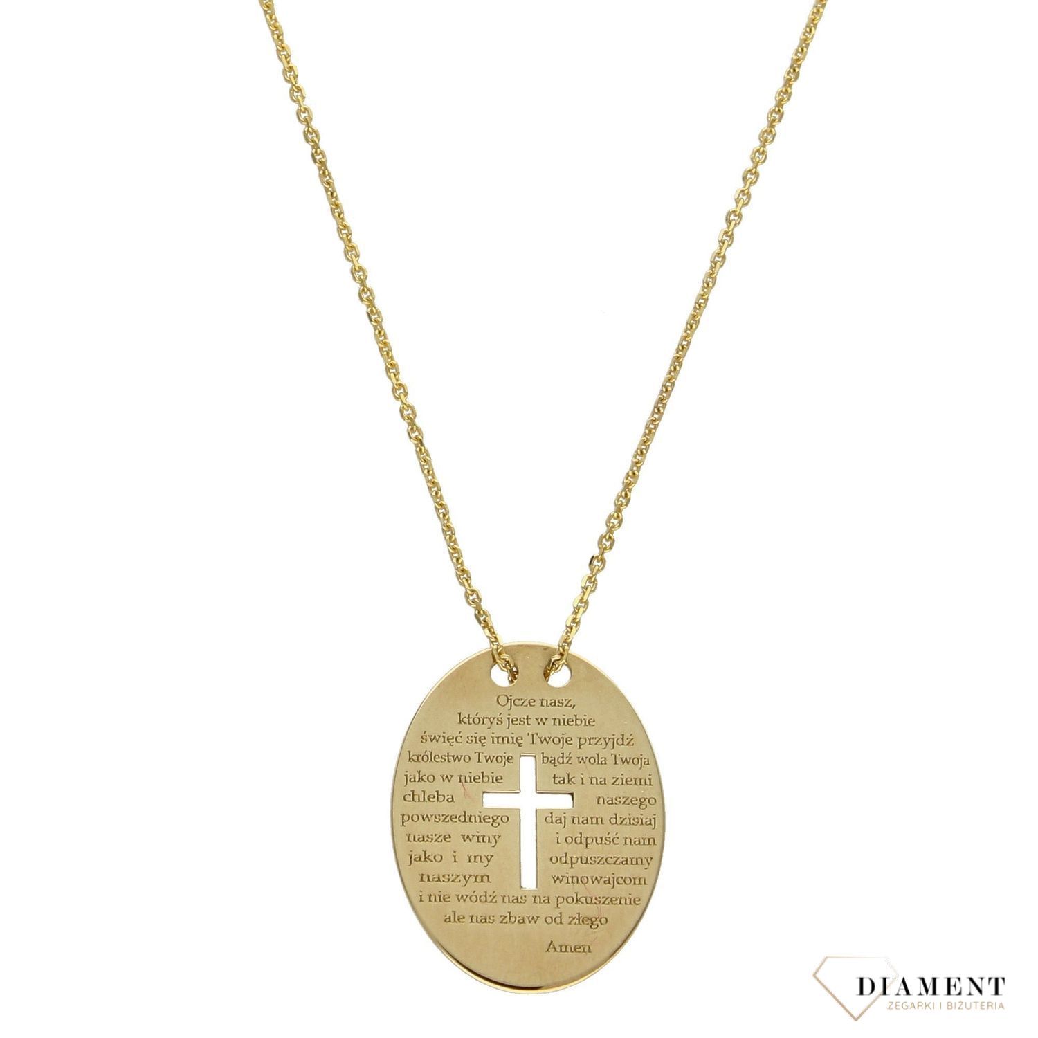 Złoty naszyjnik celebrytka 333 krzyżyk na blaszce NSZ-000000-013-333 (1).jpg
