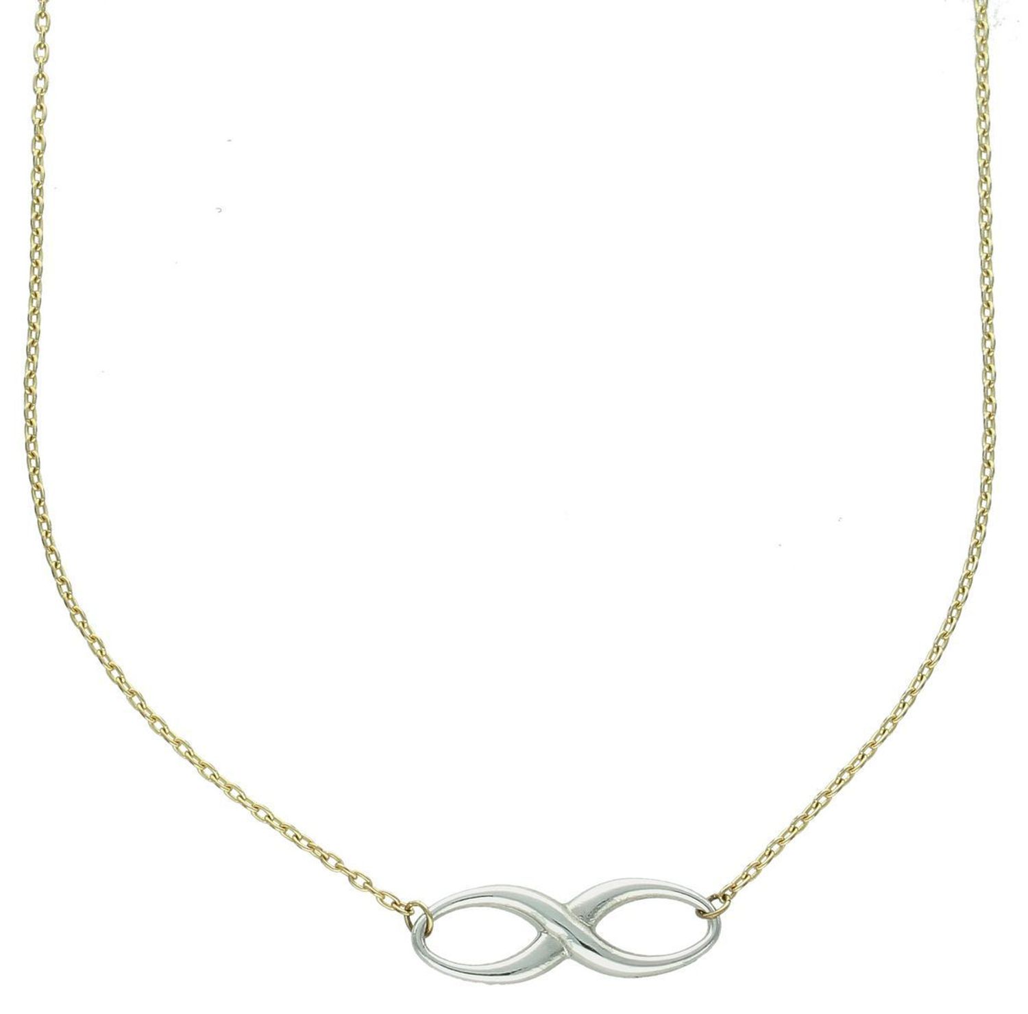 Złoty naszyjnik celebrytka damska znak nieskończoności próba 333- NSZ-000000-014-333. Damska złota biżuteria o formie delikatnej celebrytki łączącej w sobie subtelny 1.jpg