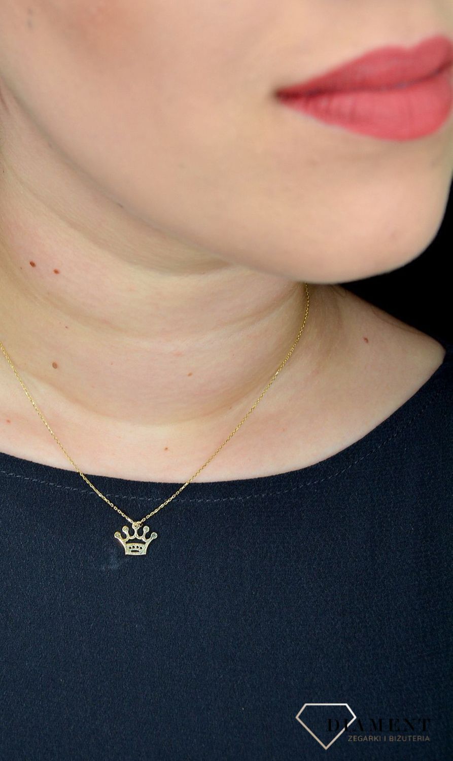 Złoty naszyjnik celebrytka 333 korona NSZ-000000-015-333.jpg