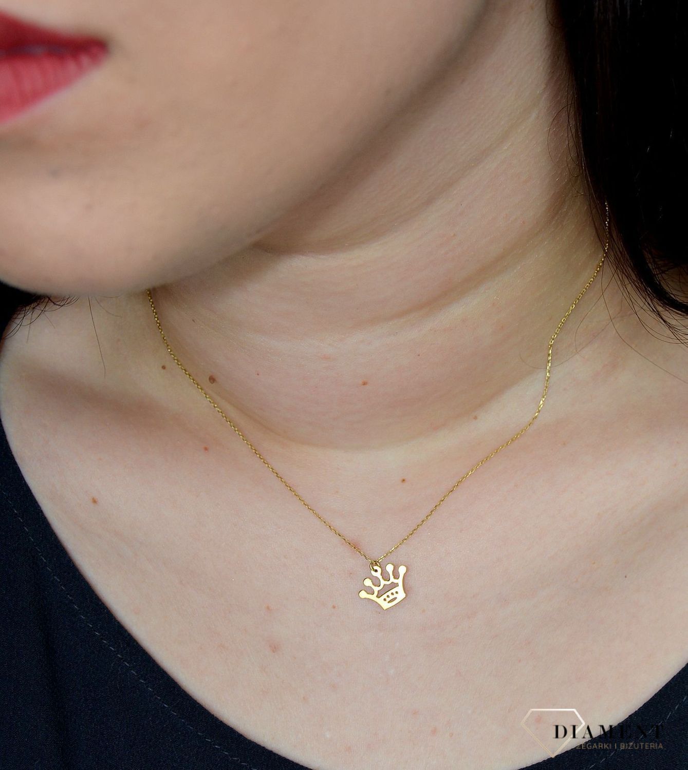 Złoty naszyjnik celebrytka 333 korona NSZ-000000-015-333.jpg
