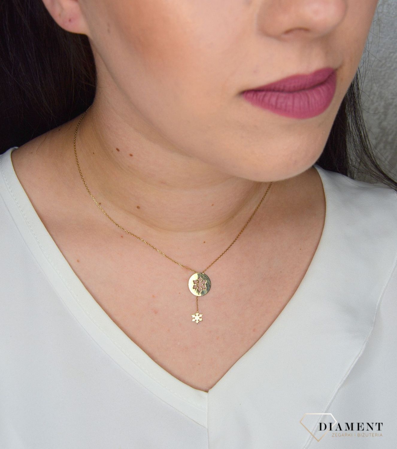 Złoty naszyjnik celebrytka 333 śnieżynka NSZ-000000-019-333.jpg