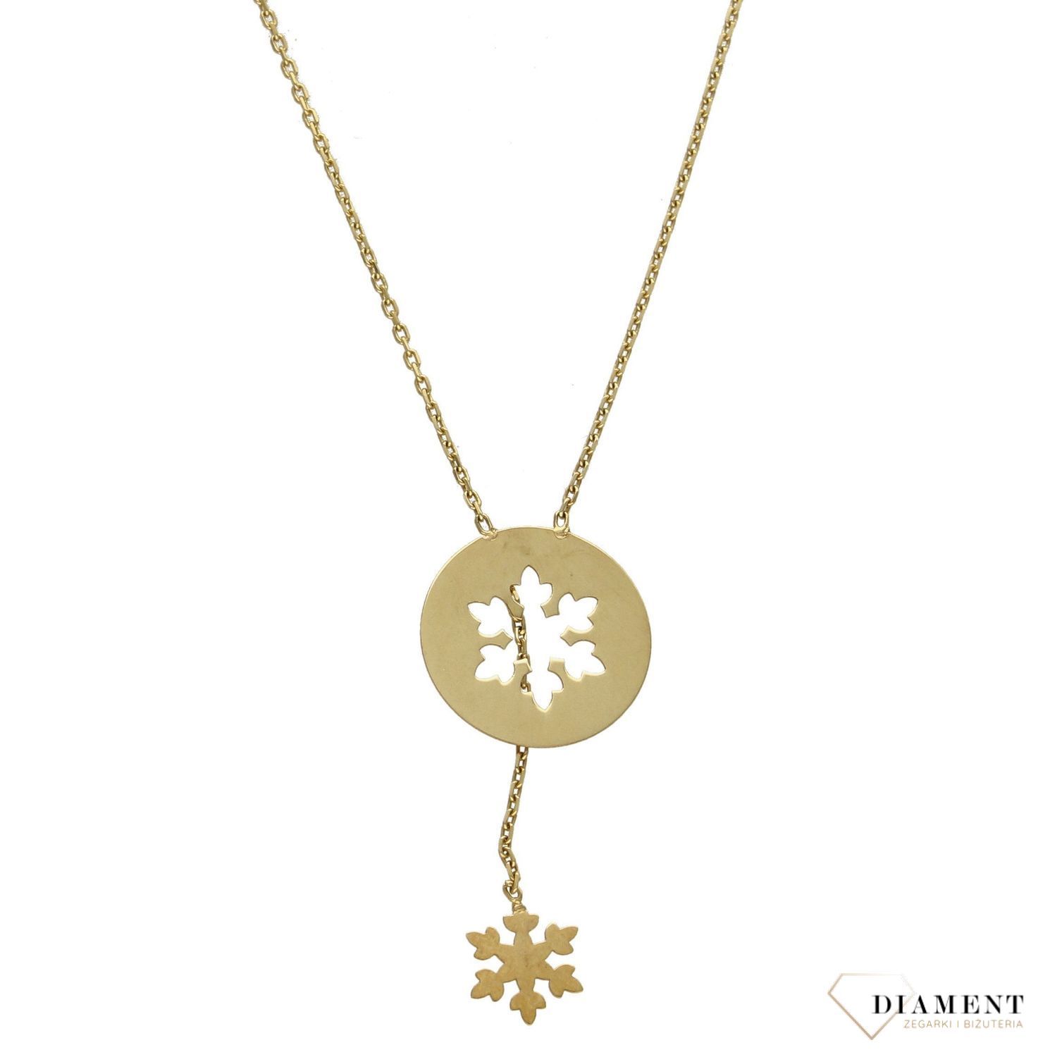 Złoty naszyjnik celebrytka 333 śnieżynka NSZ-000000-019-333.jpg