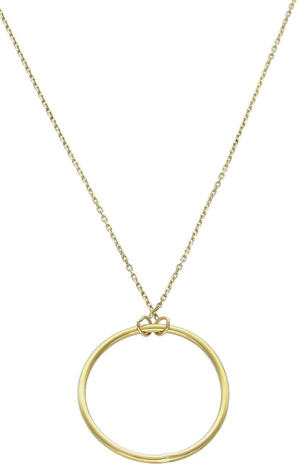 Złoty naszyjnik celebrytka duże puste kółko 333- NSZ-000000-021-333. Naszyjnik celebrytka kółeczko wykonany z 8-karatowego złota. Prezentowany złoty naszyjnik to doskonała propozycja 1.jpg
