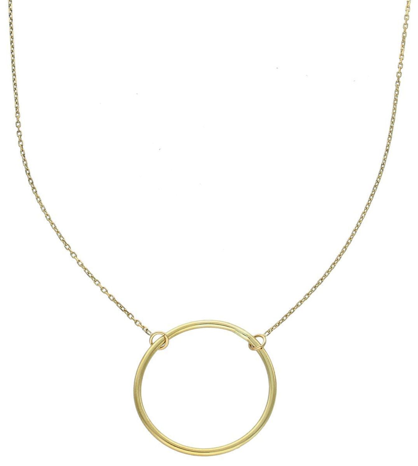 Złoty naszyjnik celebrytka duże puste kółko 333- NSZ-000000-021-333. Naszyjnik celebrytka kółeczko wykonany z 8-karatowego złota. Prezentowany złoty naszyjnik to doskonała propozycja 1.jpg