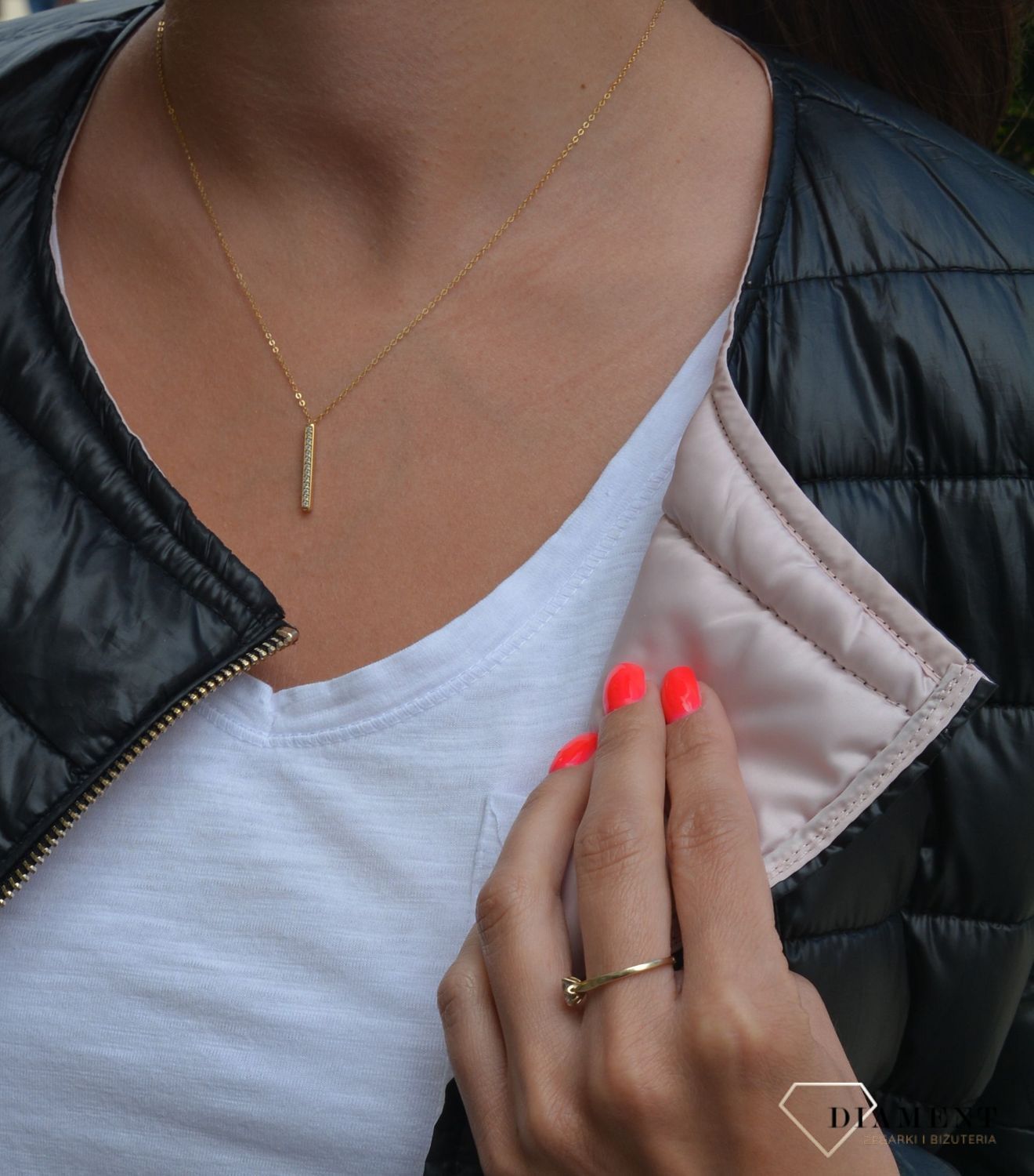 Złoty naszyjnik celebrytka 585 patyczek z cyrkonią v.jpg