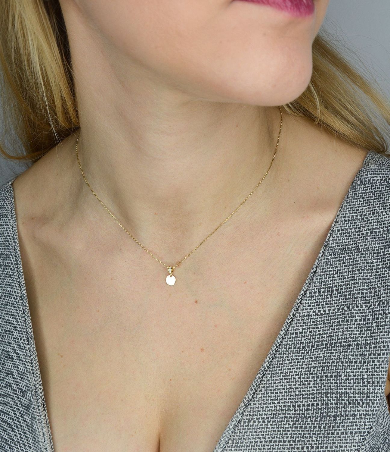 Złoty naszyjnik celebrytka 585 'wiszące kółko' NSZ-000000-033-585.jpg