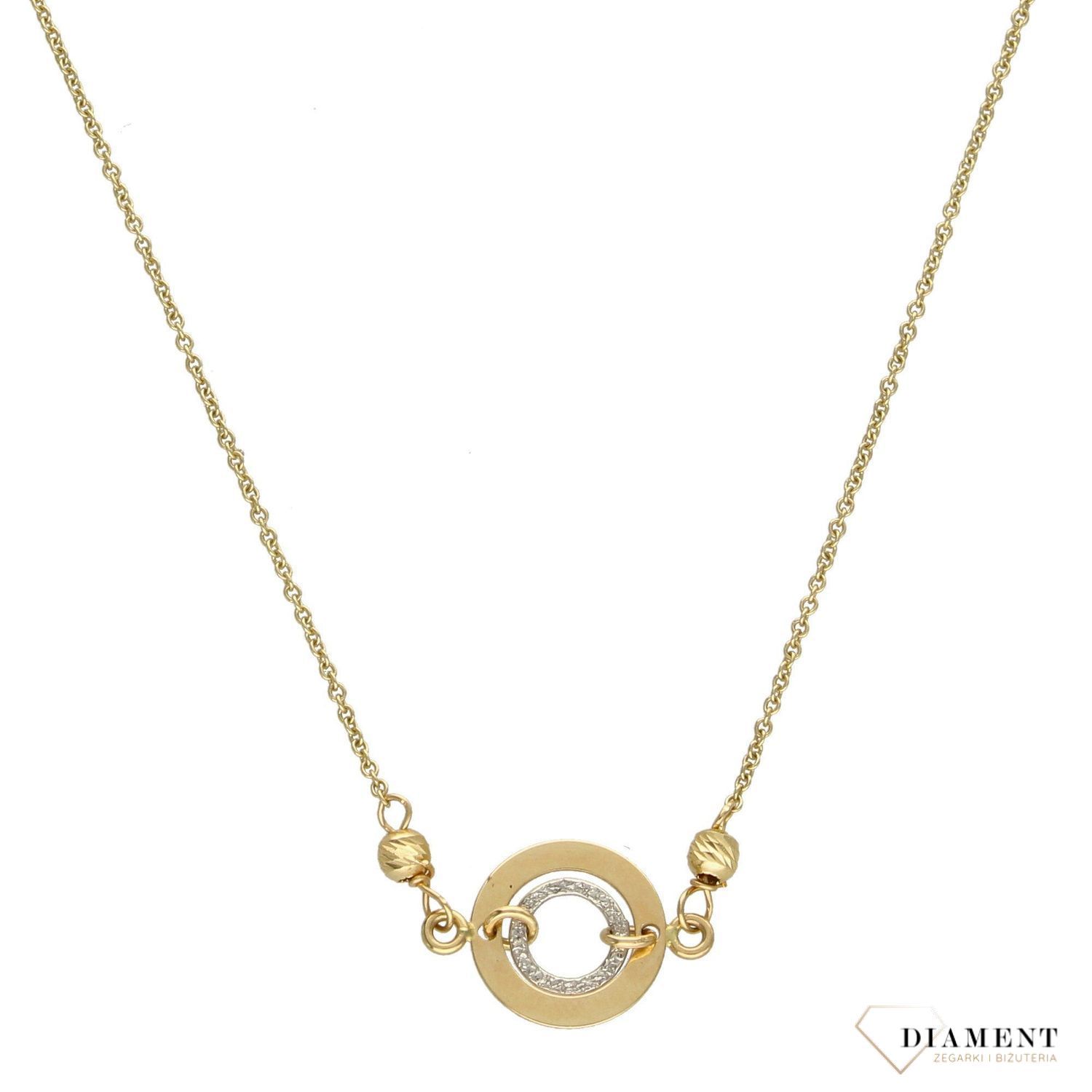 Naszyjnik złota celebrytka z elementem po środku NSZ-000000-035-585.jpg