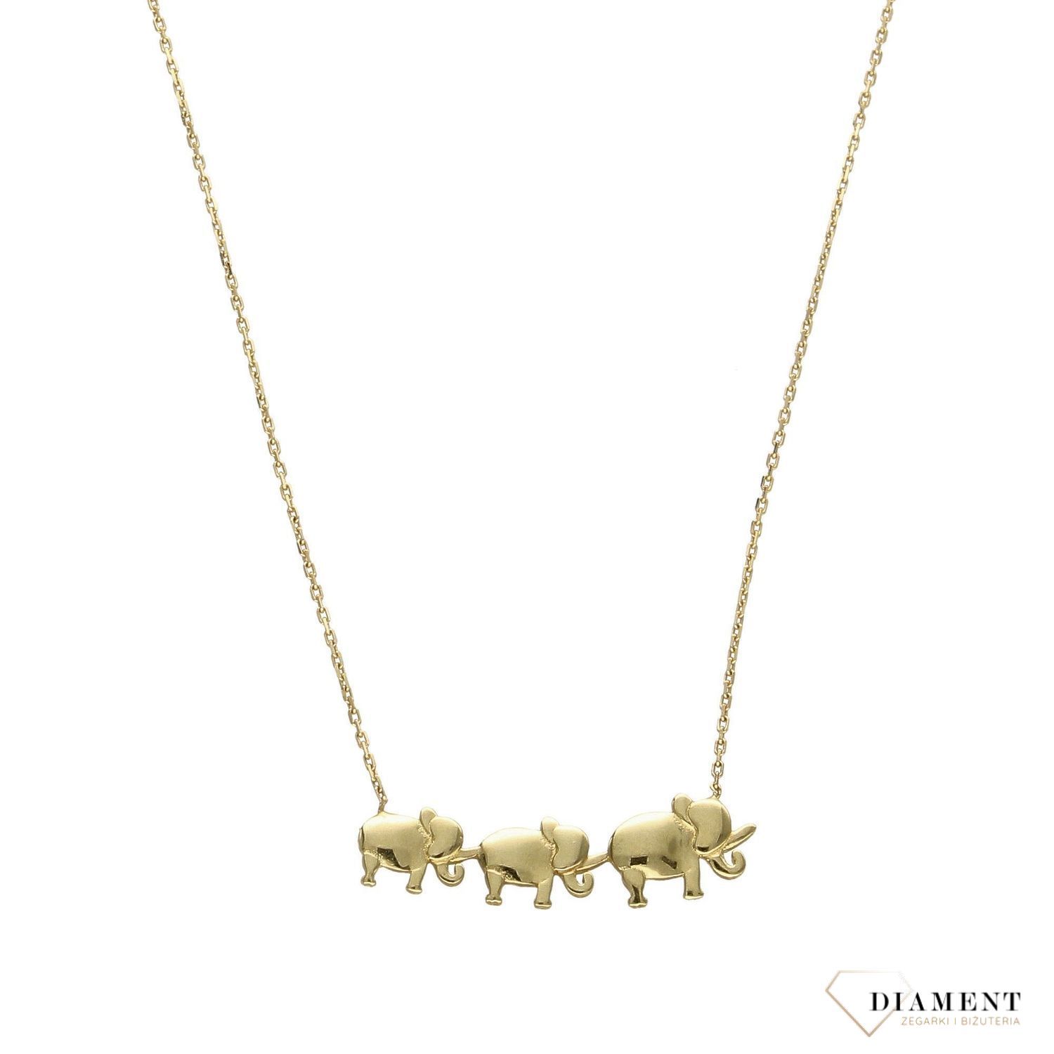 Naszyjnik złoty celebrytka 585 słoniki ✓Złote Naszyjniki Damskie w Sklepie z Biżuterią zegarki-diament.pl ✓Piękne i Eleganckie Naszyjniki dla Kobiet✓ Prawdziwe Złoto ✓.jpg