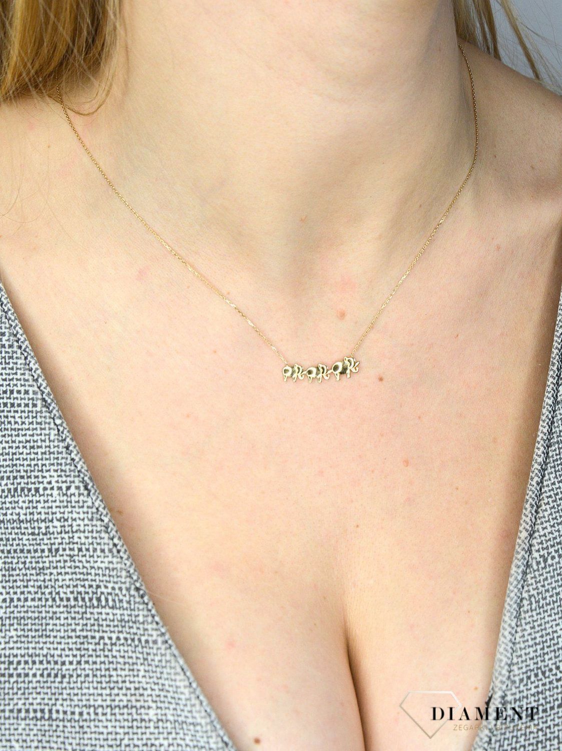 Naszyjnik złoty celebrytka 585 słoniki ✓Złote Naszyjniki Damskie w Sklepie z Biżuterią zegarki-diament.pl ✓Piękne i Eleganckie Naszyjniki dla Kobiet✓ Prawdziwe Złoto ✓.jpg