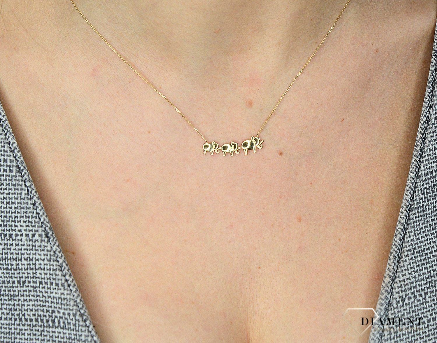 Naszyjnik złoty celebrytka 585 słoniki ✓Złote Naszyjniki Damskie w Sklepie z Biżuterią zegarki-diament.pl ✓Piękne i Eleganckie Naszyjniki dla Kobiet✓ Prawdziwe Złoto ✓.jpg