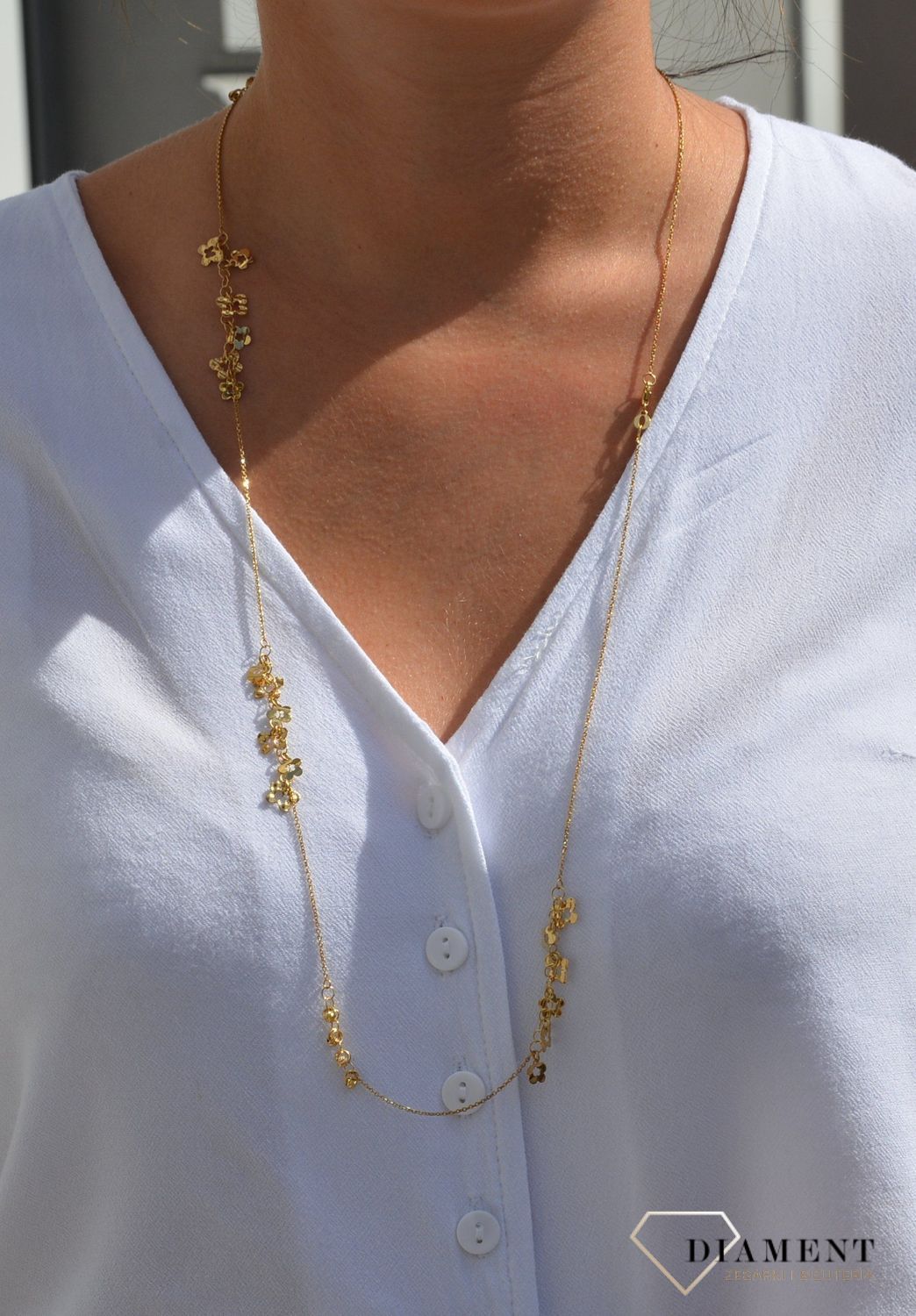 Złoty naszyjnik damski długi 585 kwiatki.jpg