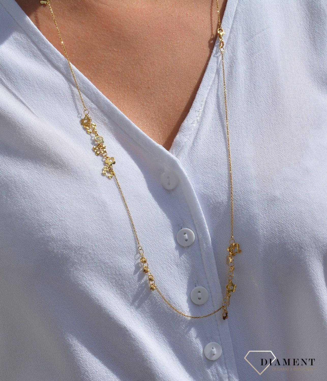 Złoty naszyjnik damski długi 585 kwiatki.jpg