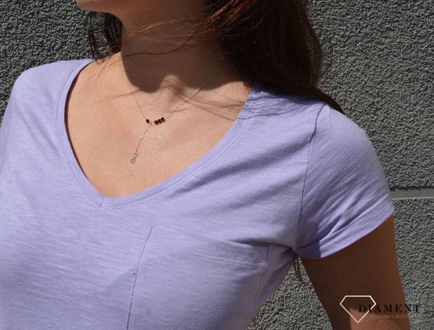 Naszyjnik złoty celebrytka 585 nieskończoność koraliki.xx1.jpg