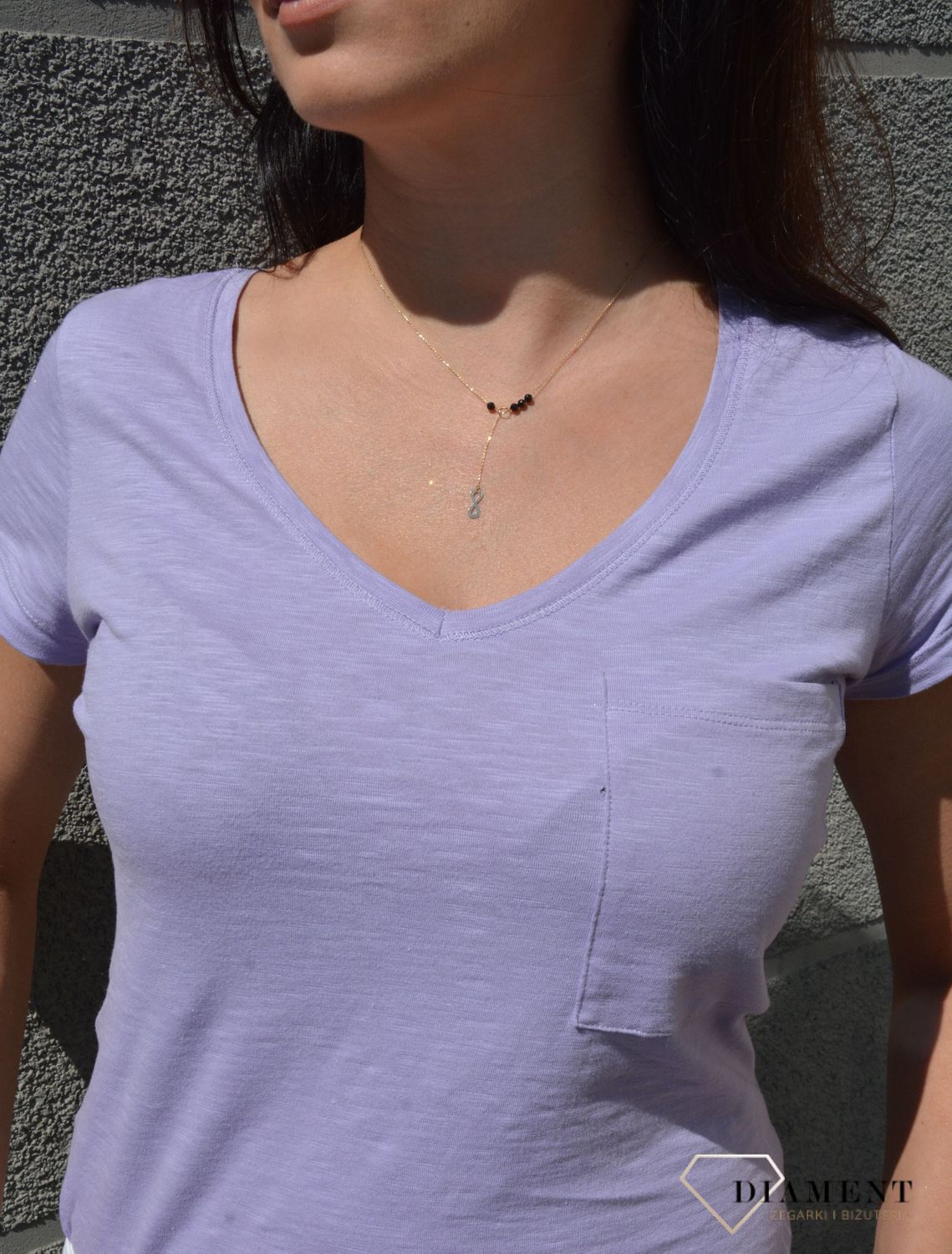 Naszyjnik złoty celebrytka 585 nieskończoność koraliki.xx1.jpg