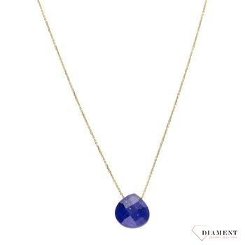 Naszyjnik złoty 585 z kamieniem lapis lazuli NSZ-000000-051-585 Prezent dla mamy, prezent dla ukochanej, wymarzony prezent ✓Złote Naszyjniki dla kobiet, idealny prezent dla kobiety..jpg
