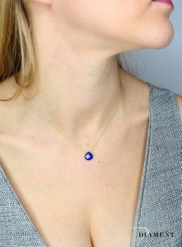 Naszyjnik złoty 585 z kamieniem lapis lazuli NSZ-000000-051-585 Prezent dla mamy, prezent dla ukochanej, wymarzony prezent ✓Złote Naszyjniki dla kobiet, idealny prezent dla kobiety.2.JPG
