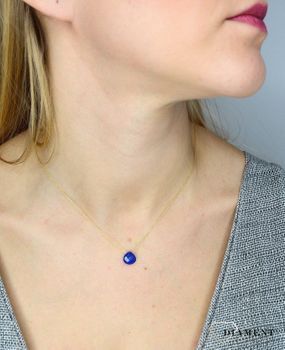 Naszyjnik złoty 585 z kamieniem lapis lazuli NSZ-000000-051-585 Prezent dla mamy, prezent dla ukochanej, wymarzony prezent ✓Złote Naszyjniki dla kobiet, idealny prezent dla kobiety.6.JPG