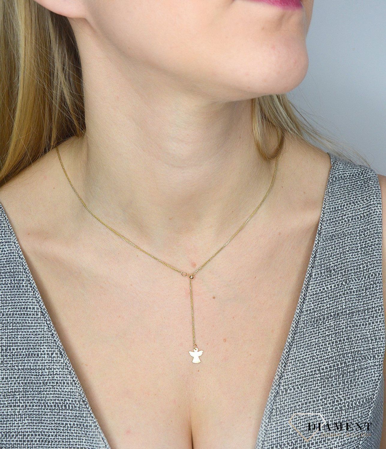 Naszyjnik złoty celebrytka 585 aniołek ✓Złote Naszyjniki Damskie w Sklepie z Biżuterią zegarki-diament.pl ✓Piękne i Eleganckie Naszyjniki dla Kobiet ✓Prawdziwe Złoto ✓.jpg