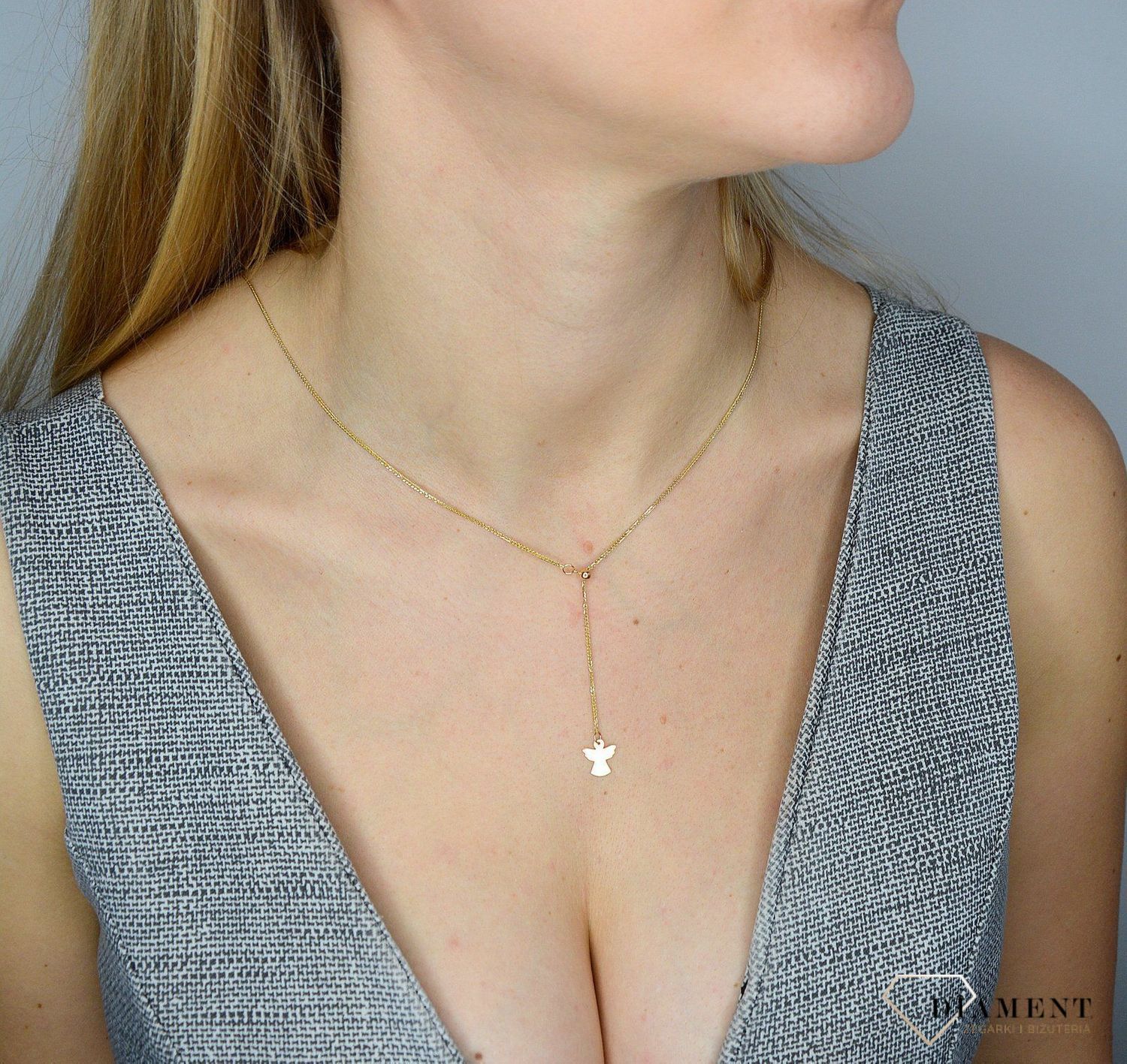 Naszyjnik złoty celebrytka 585 aniołek ✓Złote Naszyjniki Damskie w Sklepie z Biżuterią zegarki-diament.pl ✓Piękne i Eleganckie Naszyjniki dla Kobiet ✓Prawdziwe Złoto ✓.jpg