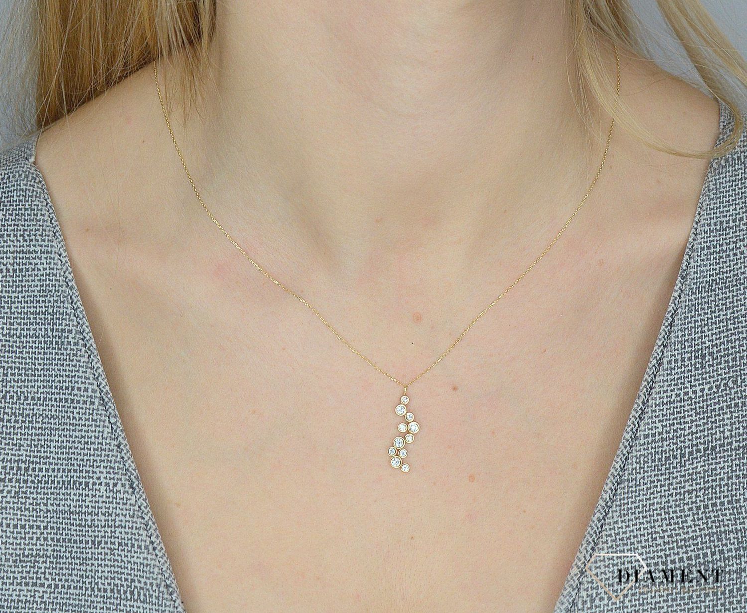 Naszyjnik złoty 585 z elementem wiszącym NSZ-000000-056-585 prezent dla mamy, prezent dla ukochanej, wymarzony prezent ✓Złote Naszyjniki dla kobiet, idealny prezent dla kobiety..jpg