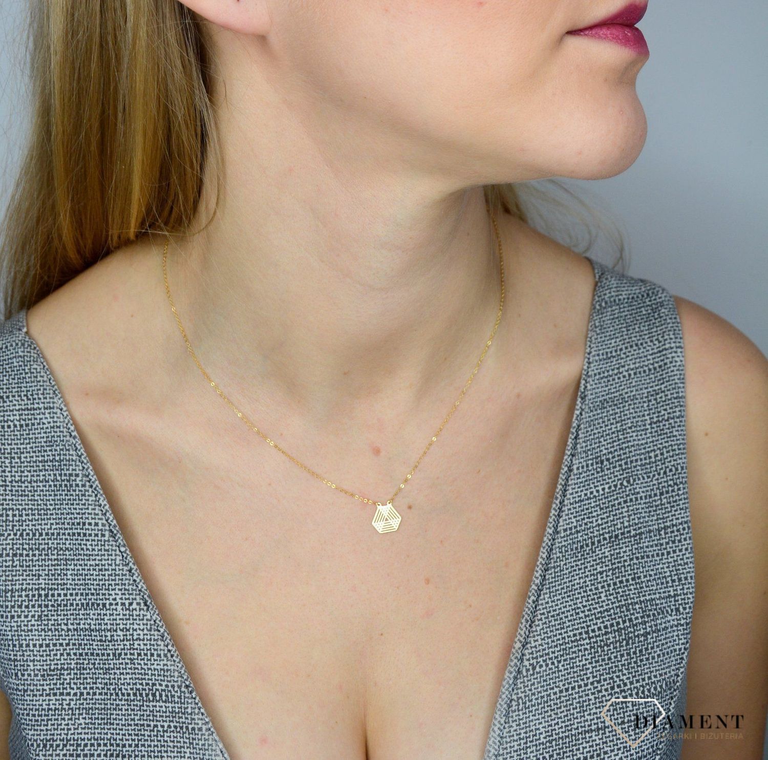 Naszyjnik złoty próby 585 Kółeczko NSZ-000000-071-585.jpg