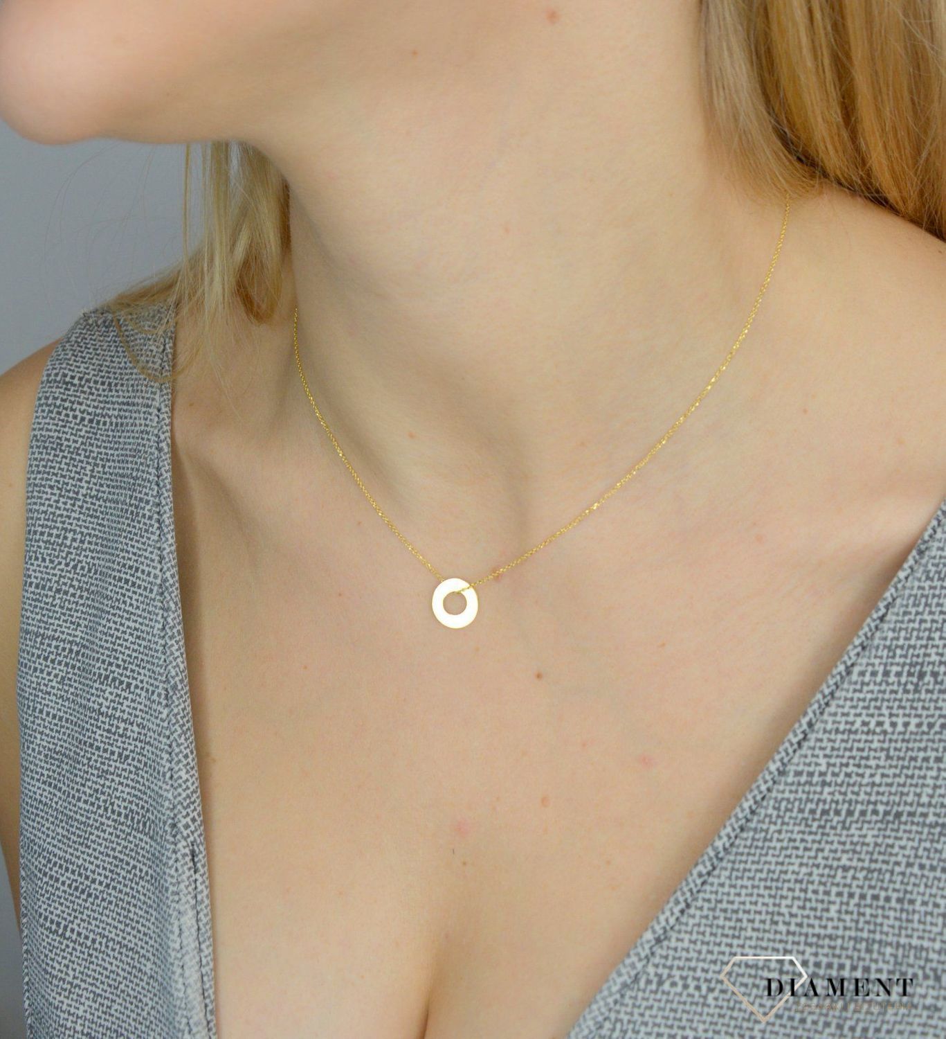 Naszyjnik złoty próby 585 Kółeczko NSZ-000000-071-585.jpg