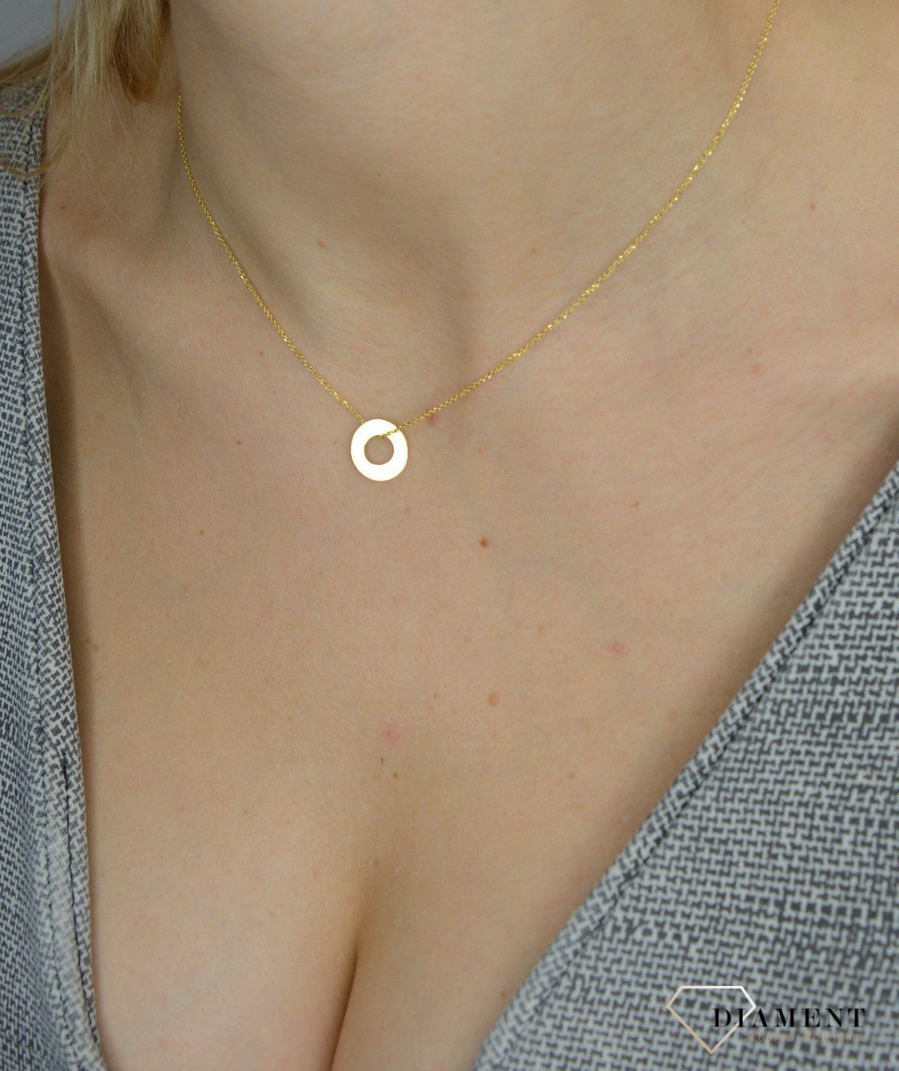 Naszyjnik złoty próby 585 Kółeczko NSZ-000000-071-585.jpg