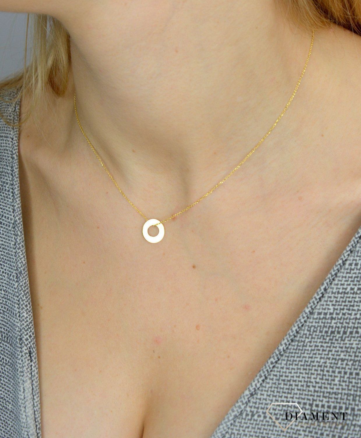 Naszyjnik złoty próby 585 Kółeczko NSZ-000000-071-585.jpg