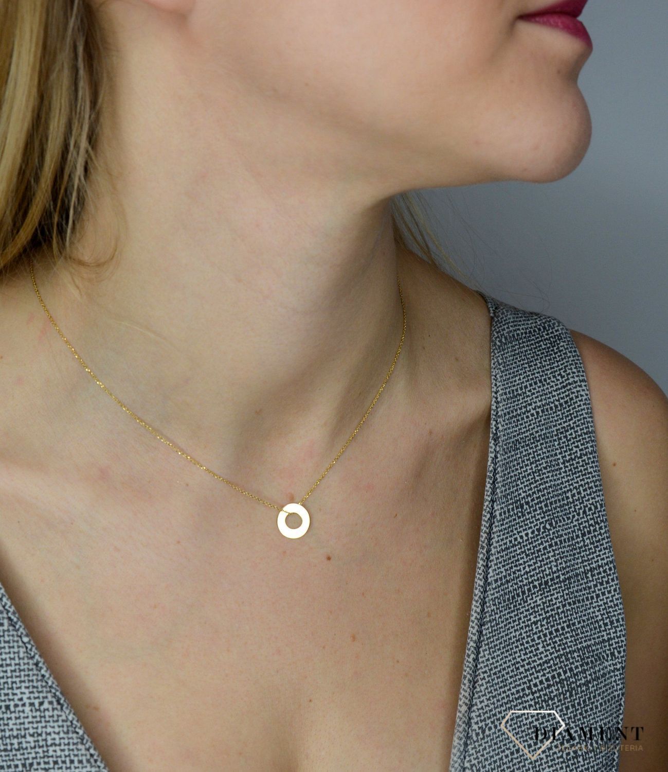 Naszyjnik złoty próby 585 Kółeczko NSZ-000000-071-585.jpg