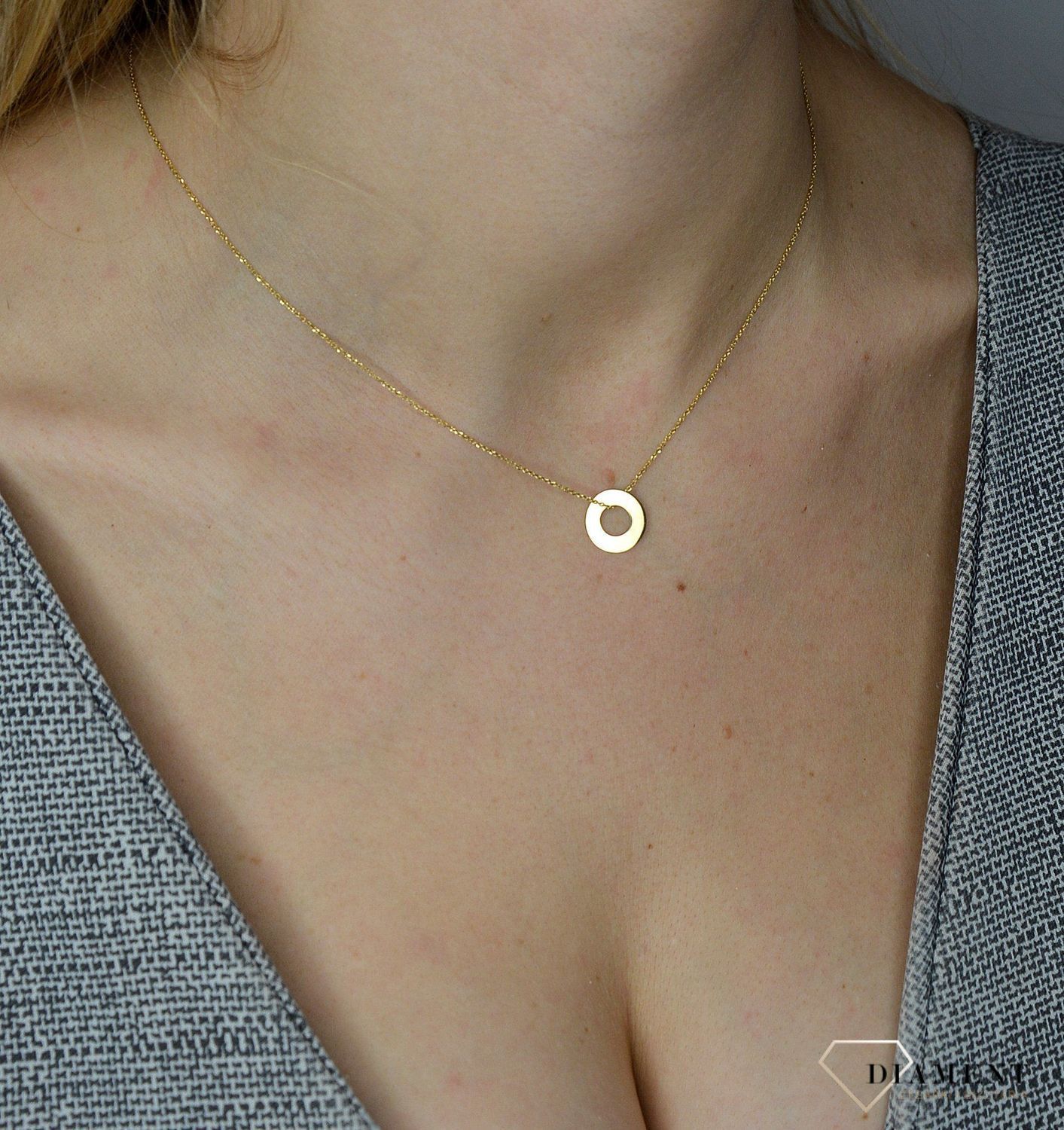 Naszyjnik złoty próby 585 Kółeczko NSZ-000000-071-585.jpg