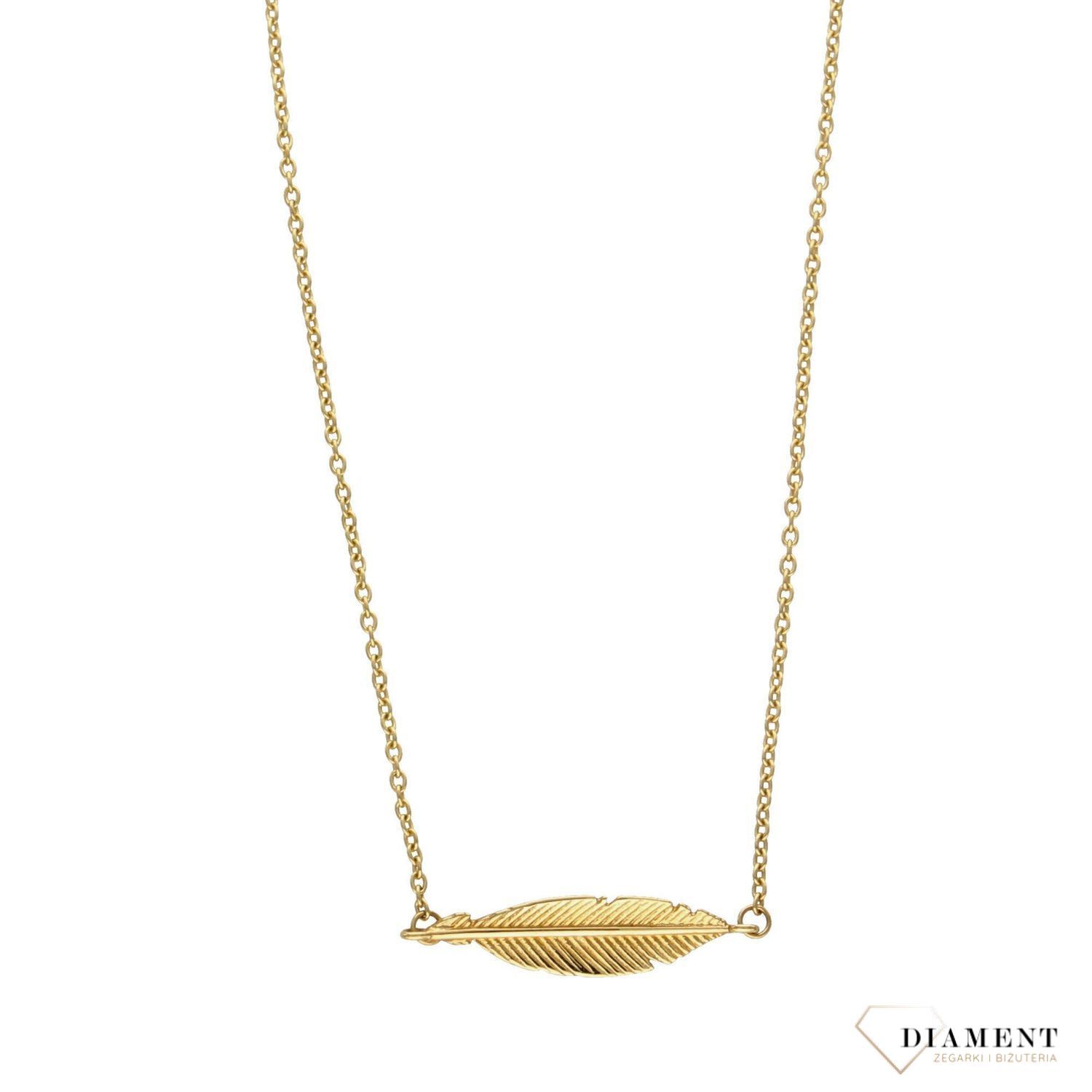 Naszyjnik celebrytka 585 pióro NSZ-000000-074-585.jpg