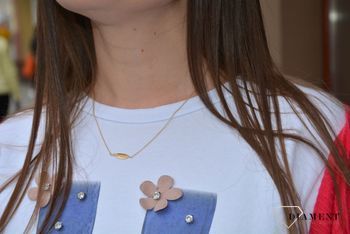 Złoty naszyjnik celebrytka z piórem✓Złote Naszyjniki Damskie w Sklepie z Biżuterią zegarki-diament (2).JPG