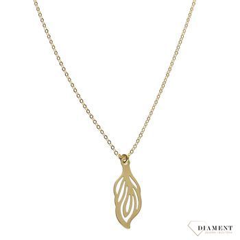 Naszyjnik złoty próby 585 listek NSZ-000000-077-585  ✓Złote Naszyjniki Damskie w Sklepie z Biżuterią zegarki-diament.pl✓ Piękne i Eleganckie Naszyjniki dla Kobiet✓.jpg