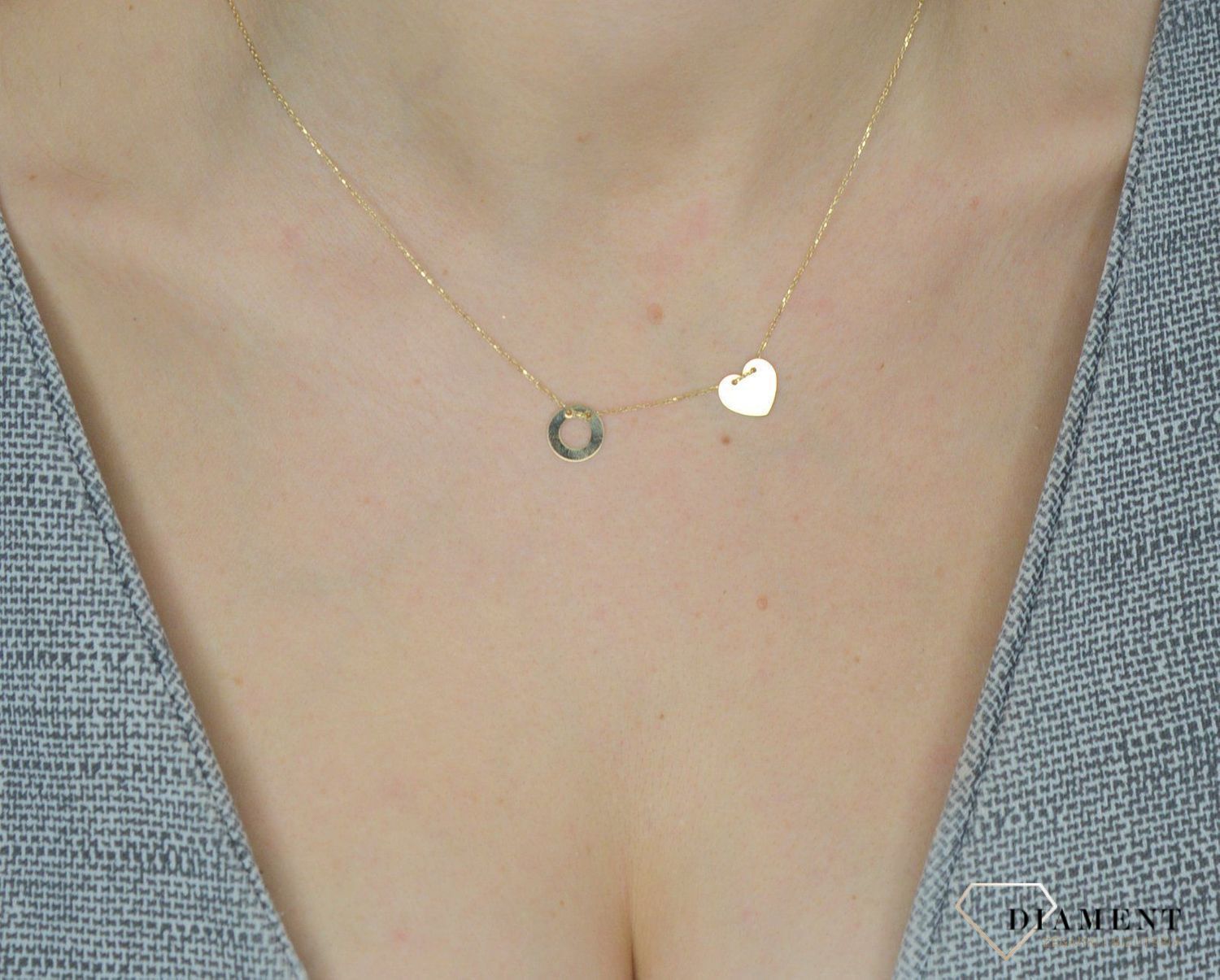 Naszyjnik złoty próby 585 celebrytka NSZ-000000-083-585  Jest to idealny pomysł na prezent dla ukochanej, który został wykonany z wysokiej jakości 14-karatowego żółtego złota..jpg