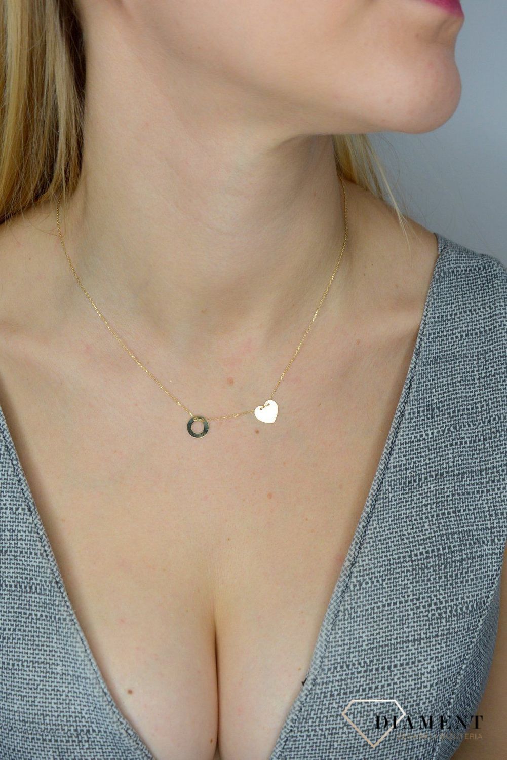 Naszyjnik złoty próby 585 celebrytka NSZ-000000-083-585  Jest to idealny pomysł na prezent dla ukochanej, który został wykonany z wysokiej jakości 14-karatowego żółtego złota..jpg