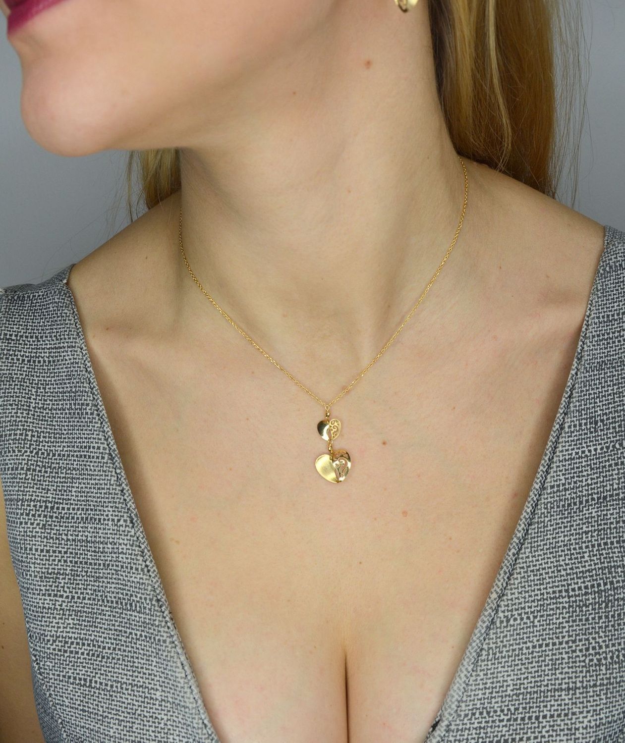 Złoty komplet biżuterii 585 ażurowe serca NSZ-000000-084-585.jpg