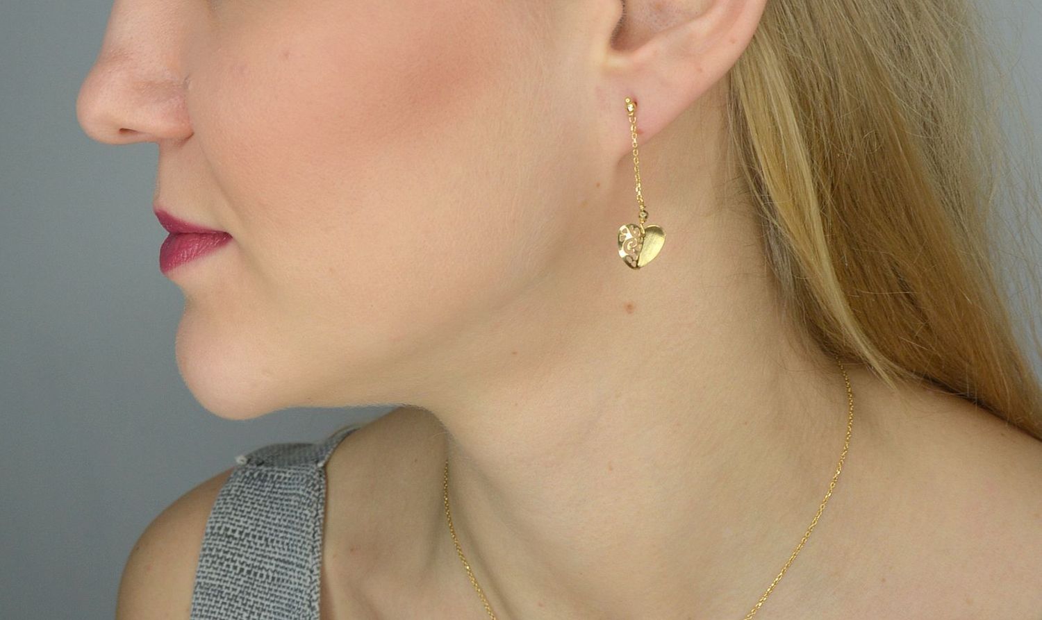 Złoty komplet biżuterii 585 ażurowe serca NSZ-000000-084-585.jpg