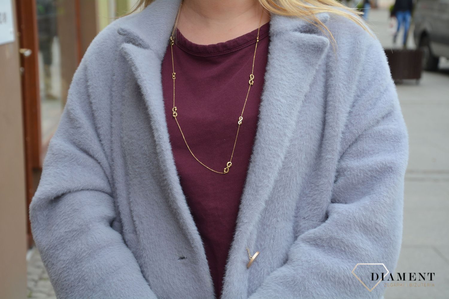 Złoty naszyjnik 585 nieskończoność koraliki NSZ-000000-092-585.jpg