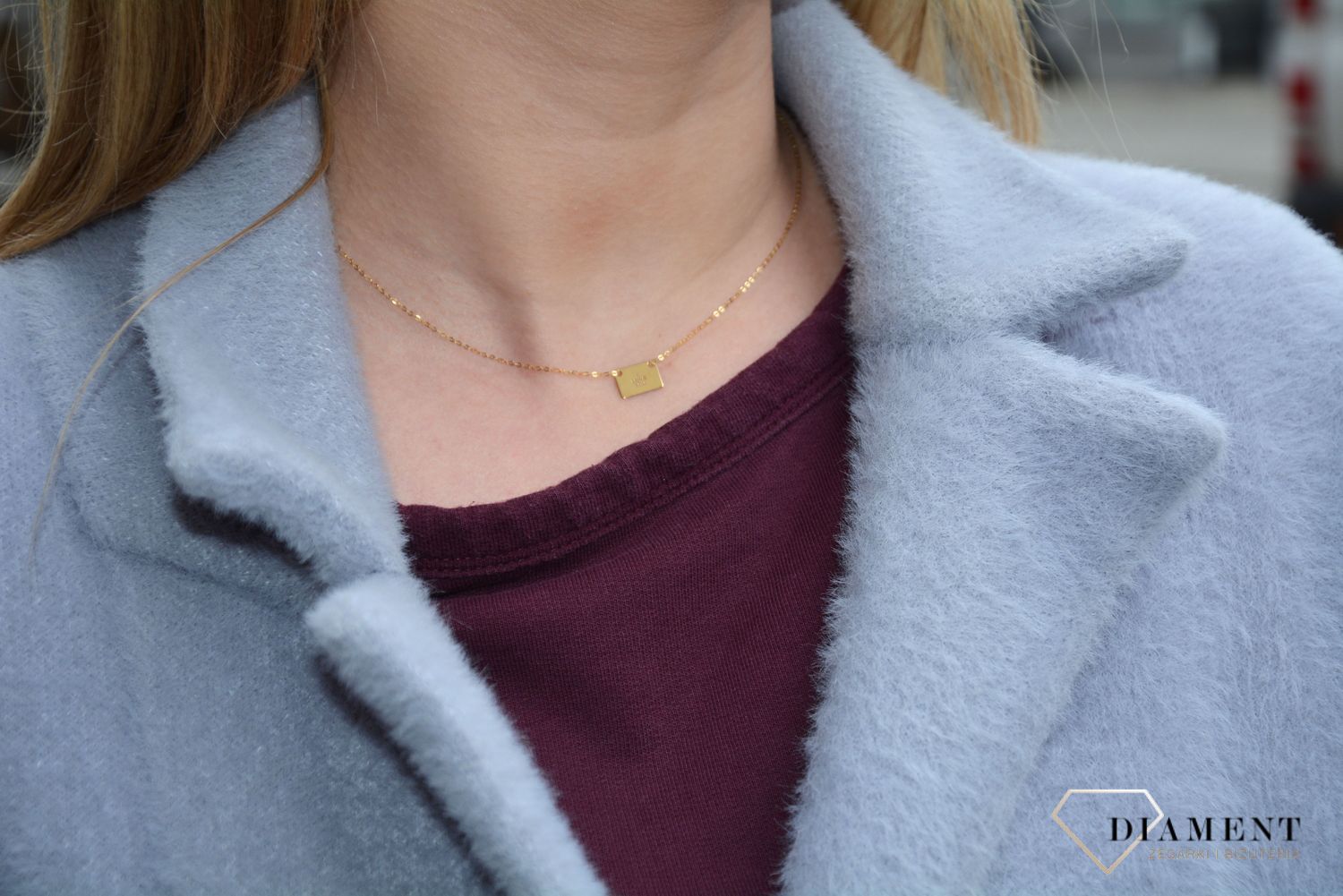 Złoty naszyjnik celebrytka 585 blaszka z napisem NSZ-000000-096-585.jpg