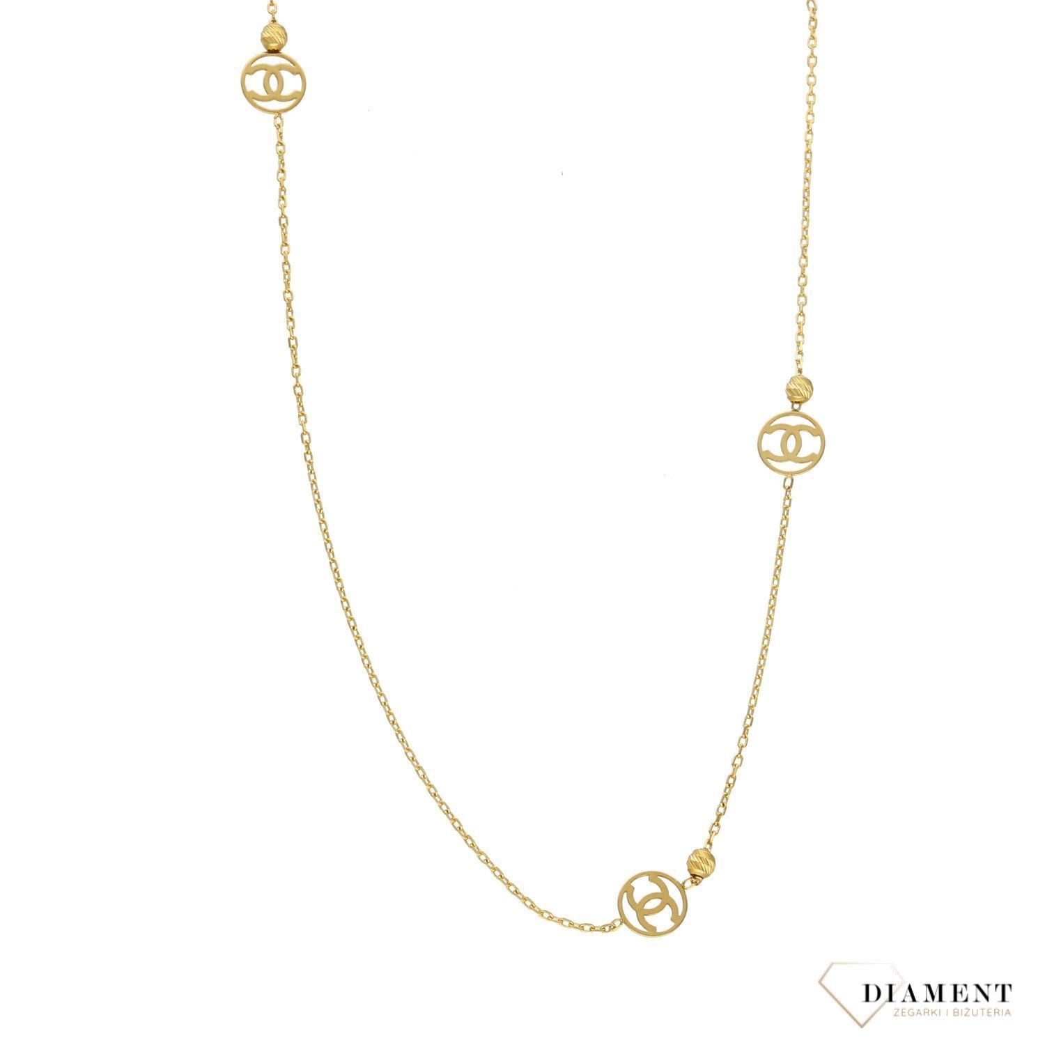 Złoty naszyjnik 585 o modnym wzorze.jpg