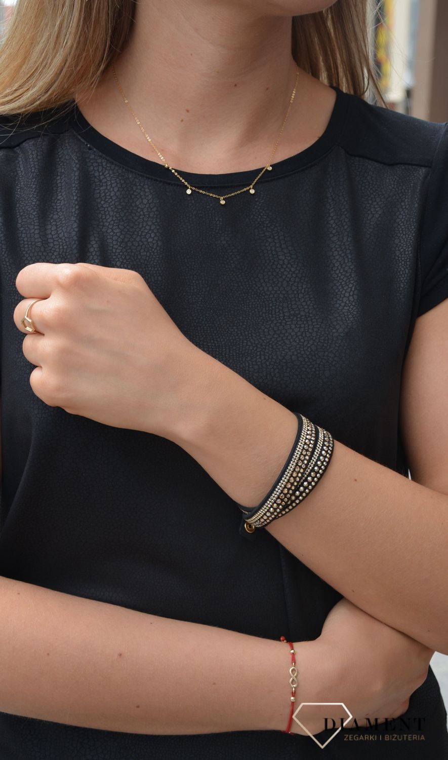 Naszyjnik celebrytka 585 wiszące cyrkonie NSZ-000000-107-585.jpg