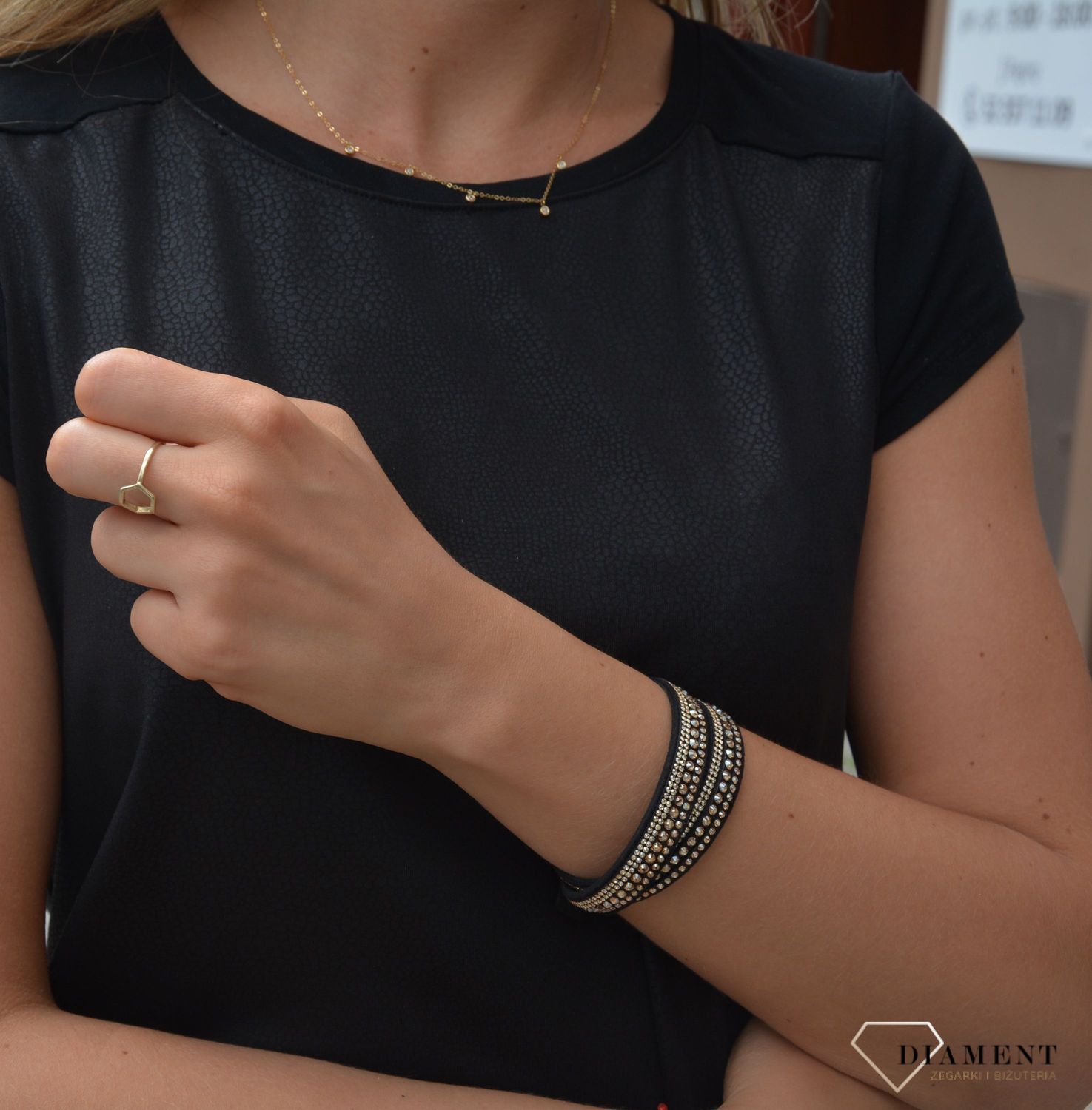 Naszyjnik celebrytka 585 wiszące cyrkonie NSZ-000000-107-585.jpg