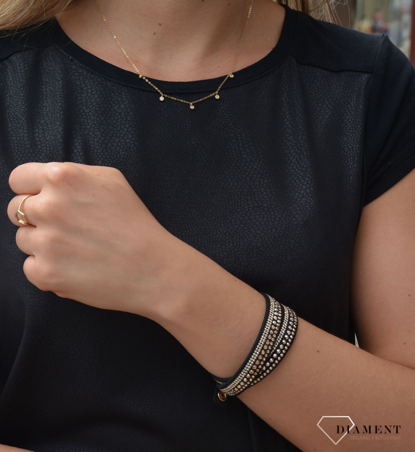 Naszyjnik celebrytka 585 wiszące cyrkonie NSZ-000000-107-585.jpg