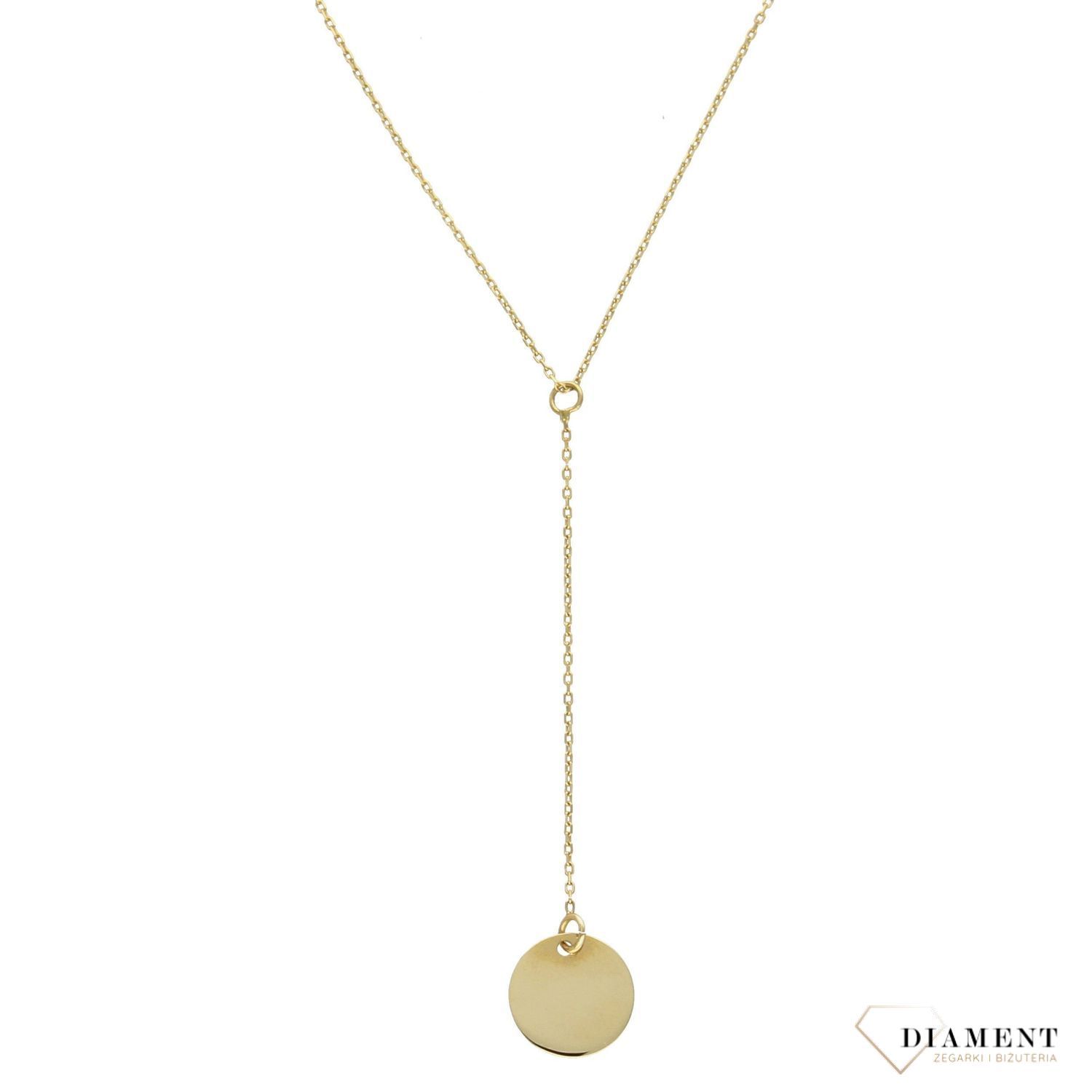 Złoty naszyjnik krawatka 585 koło NSZ-000000-108-585.jpg