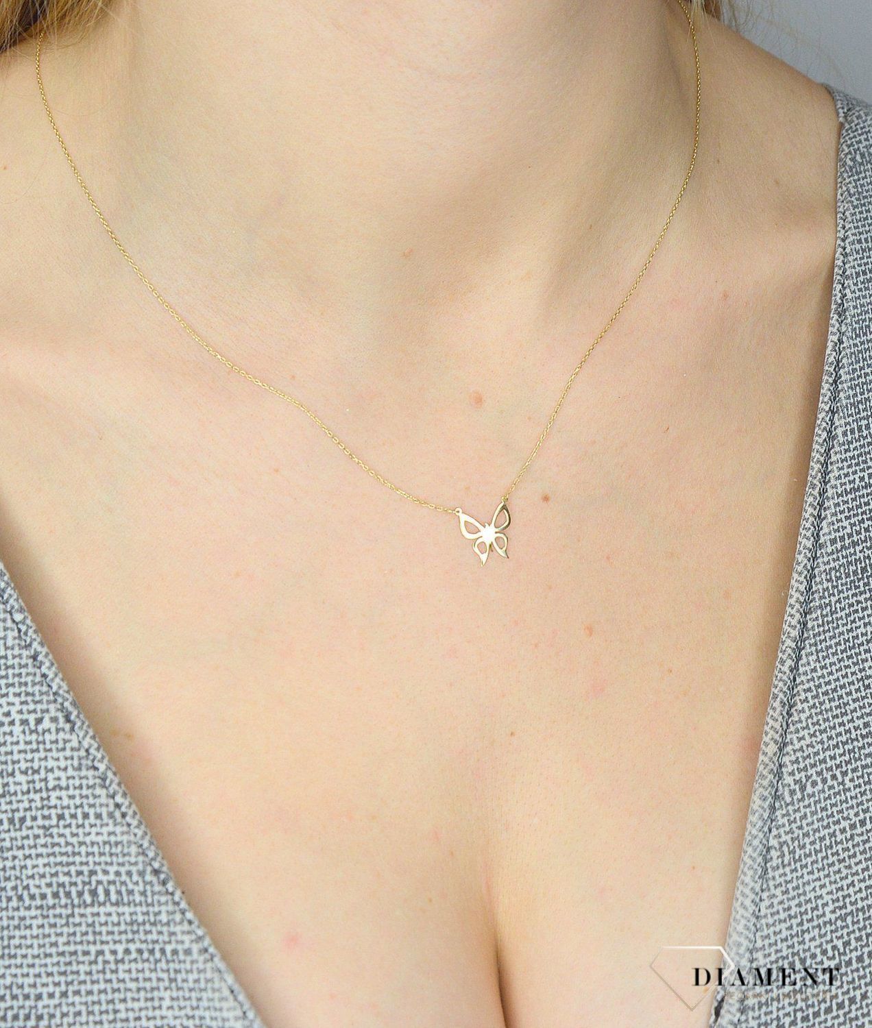 Naszyjnik złoty celebrytka 585 motyl ✓Złote Naszyjniki Damskie w Sklepie z Biżuterią zegarki-diament.pl✓Piękne i Eleganckie Naszyjniki dla Kobiet✓Prawdziwe Złoto ✓.jpg