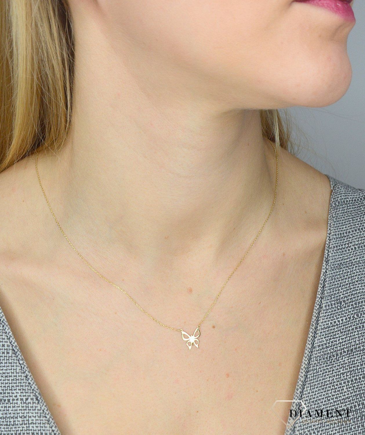 Naszyjnik złoty celebrytka 585 motyl ✓Złote Naszyjniki Damskie w Sklepie z Biżuterią zegarki-diament.pl✓Piękne i Eleganckie Naszyjniki dla Kobiet✓Prawdziwe Złoto ✓.jpg